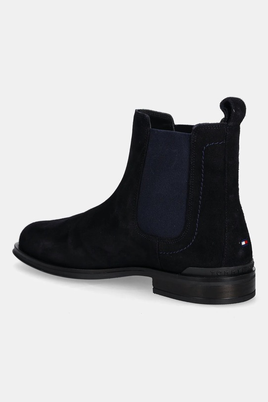 Boty Semišové kotníkové boty Tommy Hilfiger CORPORATE HILFIGER SDE CHELSEA FM0FM05580 námořnická modř