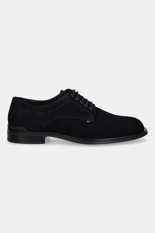 Σουέτ κλειστά παπούτσια Tommy Hilfiger CORPORATE HILFIGER SDE DERBY FM0FM05582 σκούρο μπλε AW25