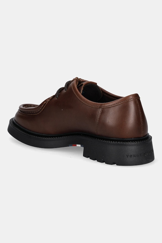 Obuwie Tommy Hilfiger półbuty skórzane HILFIGER COMFORT LWT LTH MOC TOE FM0FM05588 brązowy
