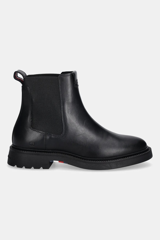 Tommy Hilfiger sztyblety skórzane HILFIGER COMFORT LWT LTH CHELSEA FM0FM05591 czarny NC25