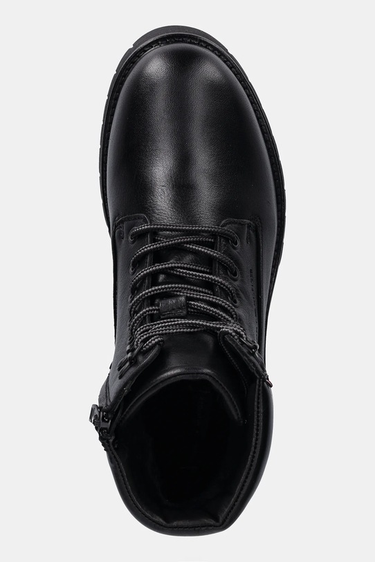 Tommy Hilfiger bocanci de piele FLEX TH OUTDOOR RS LTH BOOT negru FM0FM05600