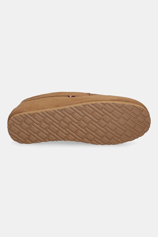 Tommy Hilfiger kapcie HILFIGER M SDE DRIVER HOUSE SHOE FM0FM05617 brązowy