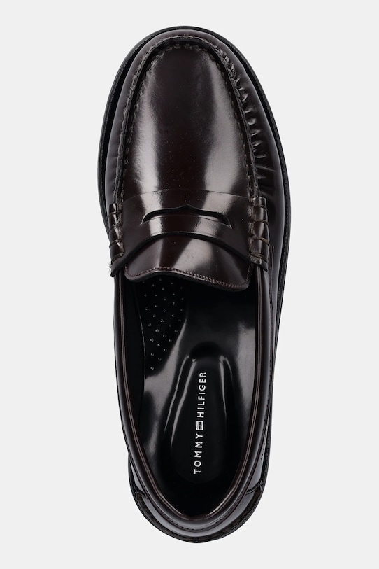 Tommy Hilfiger mokasyny skórzane CLASSIC HIGH HILFIGER ABRA LOAF bordowy FM0FM05624