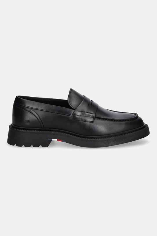 Tommy Hilfiger mokasyny skórzane HILFIGER COMFORT LWT LTH LOAFER FM0FM05698 czarny AW25