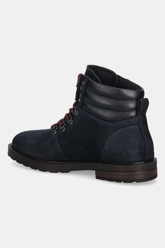 Obuwie Tommy Hilfiger buty nubukowe CLEATED HILFIGER WRM HOOK BOOT FM0FM05699 granatowy