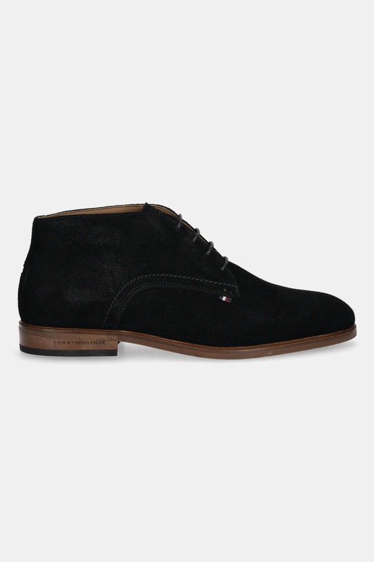 Σουέτ μποτάκια Tommy Hilfiger HILFIGER DRESS SUEDE BOOT FM0FM05726 μαύρο AW25