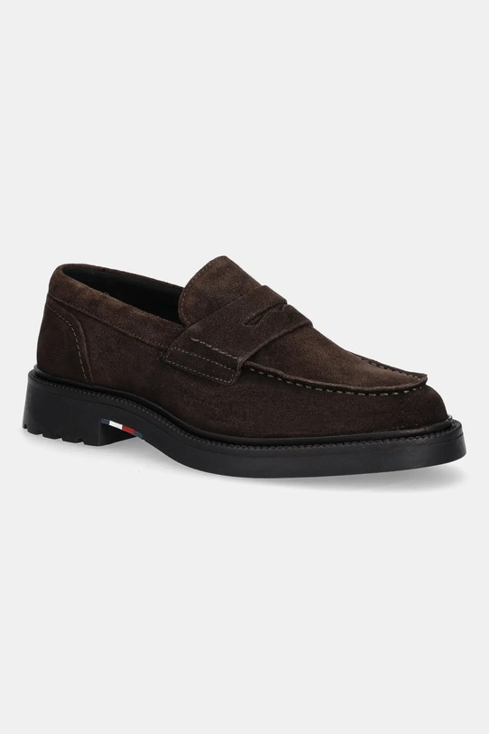 Semišové mokasíny Tommy Hilfiger HILFIGER COMFORT LWT SDE LOAFER casual hnědá FM0FM05727