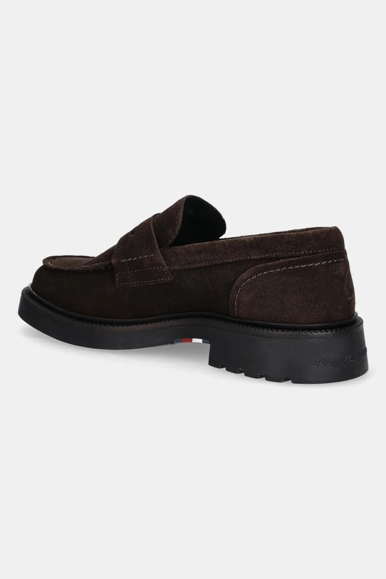 Boty Semišové mokasíny Tommy Hilfiger HILFIGER COMFORT LWT SDE LOAFER FM0FM05727 hnědá