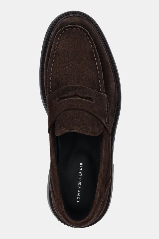 Semišové mokasíny Tommy Hilfiger HILFIGER COMFORT LWT SDE LOAFER hnědá FM0FM05727