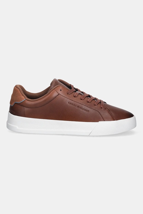 Шкіряні кросівки Tommy Hilfiger TH COURT CORE COGNAC FM0FM05729 коричневий AW25
