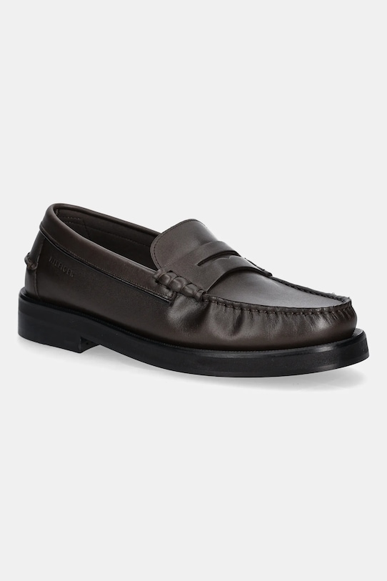 Кожаные мокасины Tommy Hilfiger CLASSIC HIGH HILFIGER LTH LOAFER кожа коричневый FM0FM05769