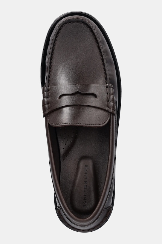 Кожаные мокасины Tommy Hilfiger CLASSIC HIGH HILFIGER LTH LOAFER коричневый FM0FM05769