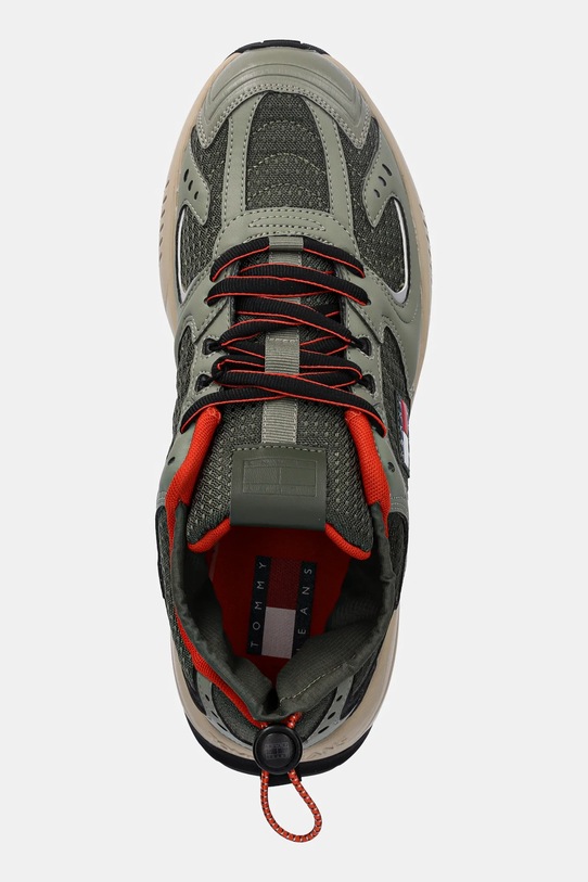 Tommy Jeans sneakers TJM RUNNER MIX MATERIAL verde EM0EM01620