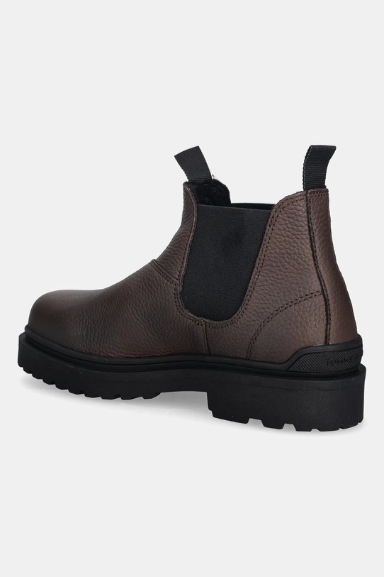 Obuwie Tommy Jeans sztyblety skórzane TJM CHELSEA LEATHER WL EM0EM01670 brązowy