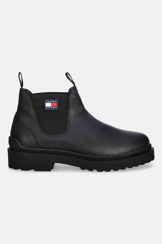 Tommy Jeans sztyblety skórzane TJM CHELSEA LEATHER WL EM0EM01670 czarny NC25