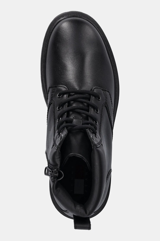 Tommy Jeans buty zimowe skórzane TJM LACE UP BOOT czarny EM0EM01706