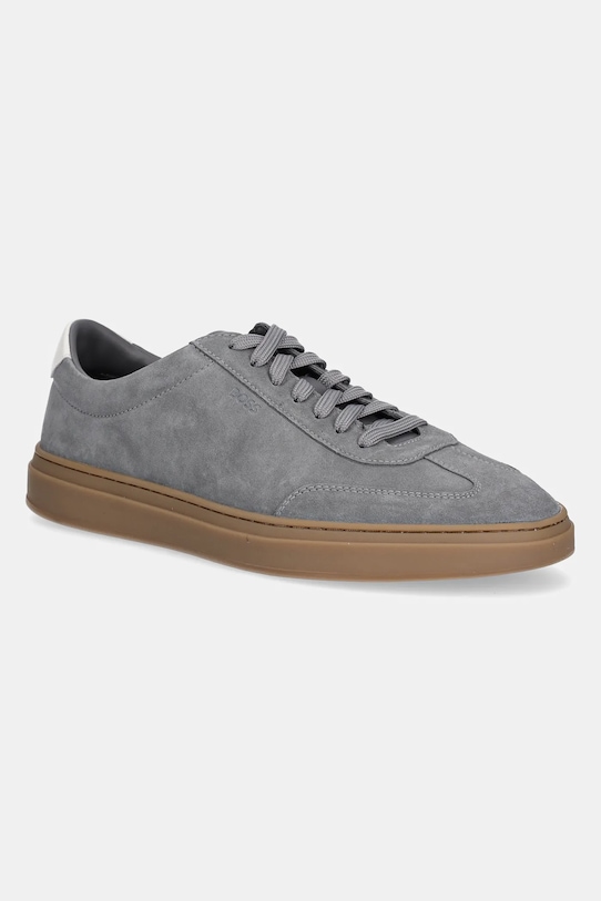 BOSS sneakersy skórzane Kieran niska szary 50548715.032