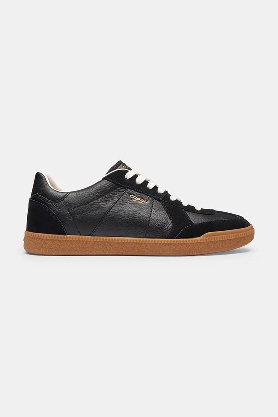 Usnjene superge Coach Ellis Sneaker Zrnato usnje črna CAQ34.BLK