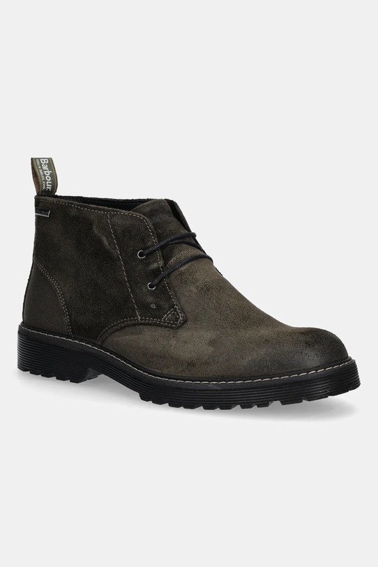 Barbour trzewiki zamszowe Maxwell skóra zamszowa zielony MFO0770BR98