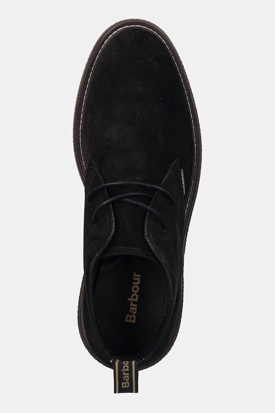 Semišové boty Barbour Blaine černá MFO0820BK12