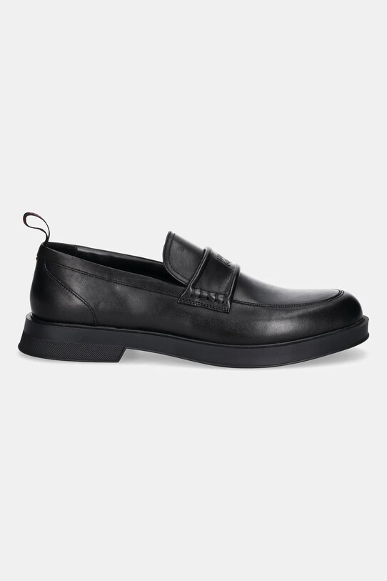 HUGO mocasini de piele Lenner 50548485.001 negru AW25
