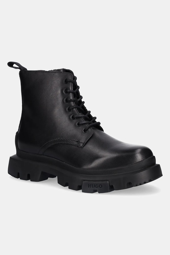 Usnjeni piščančki HUGO Fabyan Casual črna 50553766.001