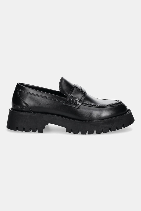 Δερμάτινα μοκασίνια Guess GORIZIA II FMTGOR.LEA14.BLACK μαύρο AW25