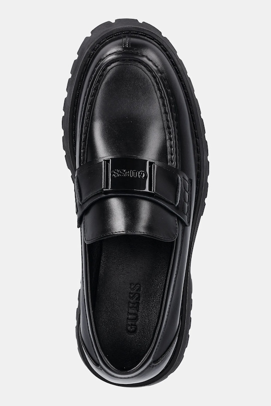 Δερμάτινα μοκασίνια Guess GORIZIA II μαύρο FMTGOR.LEA14.BLACK