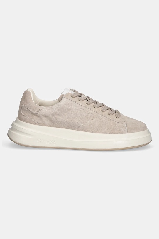 Guess sneakersy zamszowe ELBA FMTLBA.SUE12.BEIGE beżowy AW25