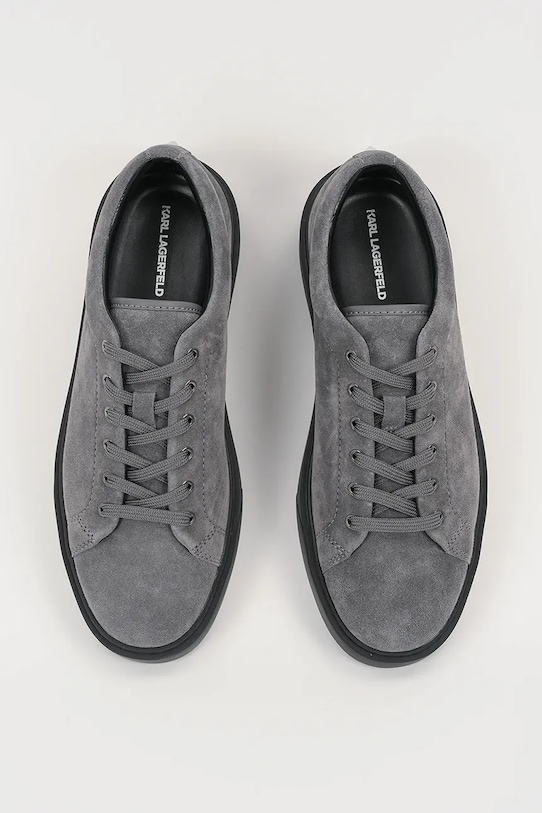 Karl Lagerfeld sneakers din piele întoarsă FLINT II gri KL53323A.577