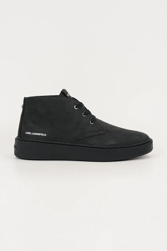 Karl Lagerfeld półbuty FLINT II 3 skóra zamszowa czarny KL53333.20X