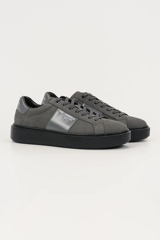 Karl Lagerfeld sneakersy nubukowe MAXI KUP RSG KL52218.277 szary AW25