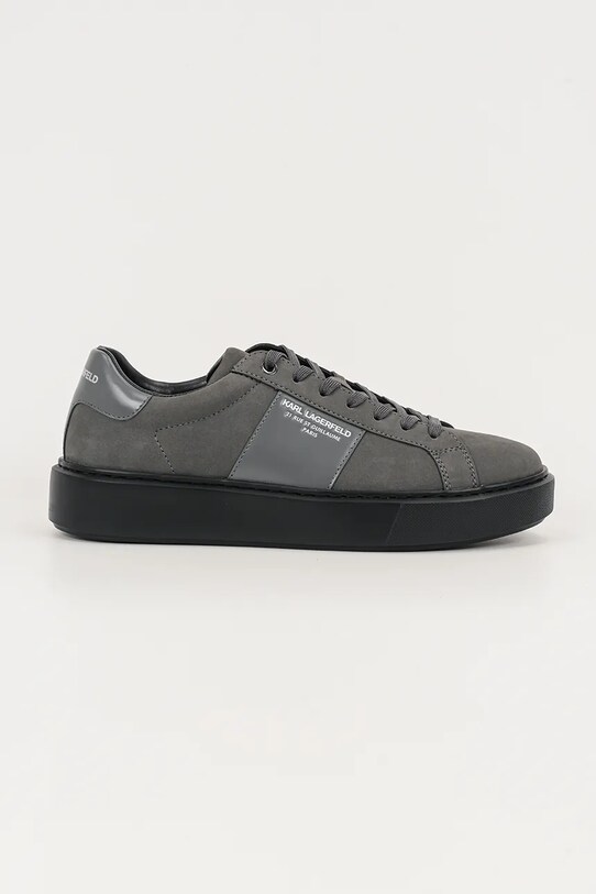 Nubuck sneakers Karl Lagerfeld MAXI KUP RSG Planet friendly μαύρο KL52218.277