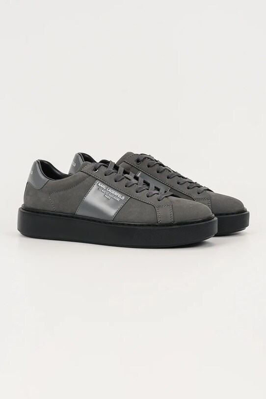 Nubuck sneakers Karl Lagerfeld MAXI KUP RSG KL52218.277 μαύρο AW25