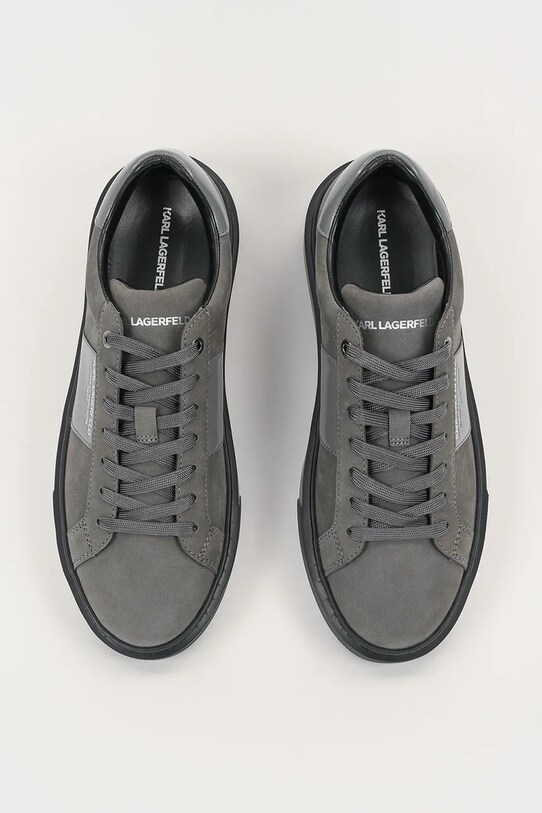 Nubuck sneakers Karl Lagerfeld MAXI KUP RSG μαύρο KL52218.277