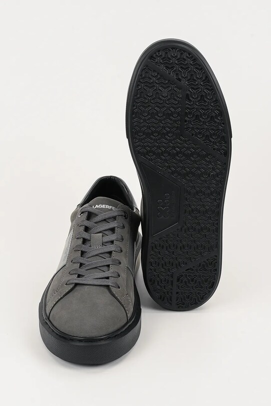 Nubuck sneakers Karl Lagerfeld MAXI KUP RSG KL52218.277 μαύρο