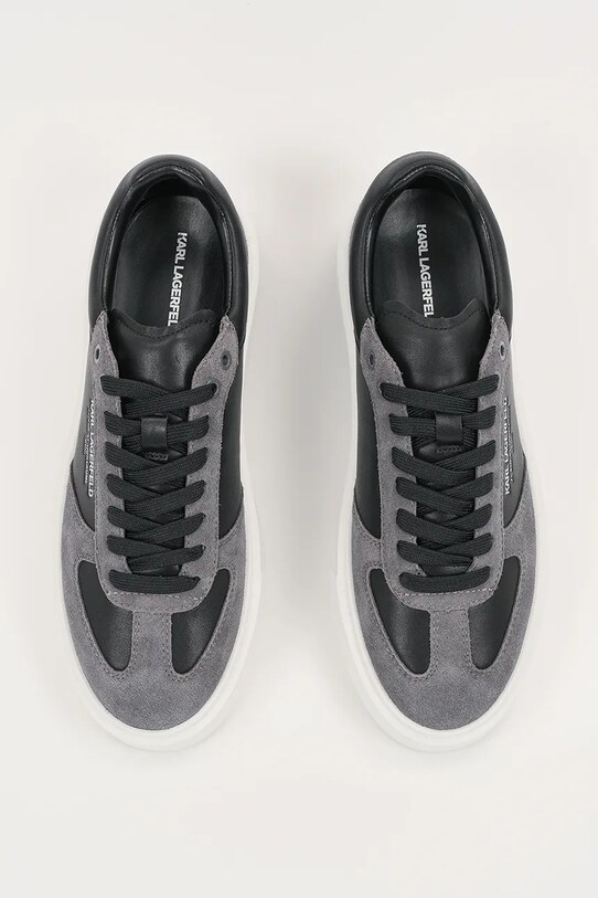 Karl Lagerfeld sneakersy skórzane MAXI KUP RSG czarny KL52235.305