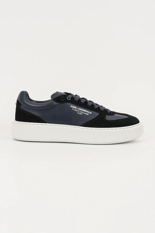 Karl Lagerfeld sneakersy MAXI KUP RSG skóra zamszowa granatowy KL52235.3A0
