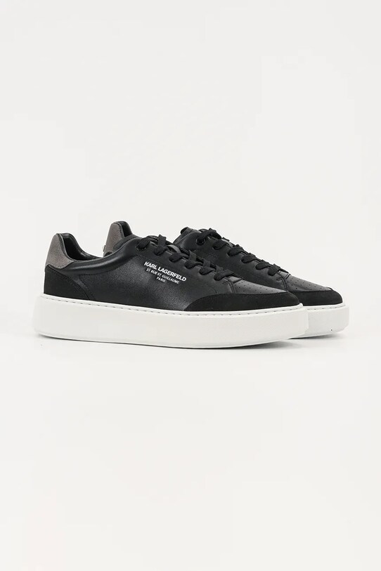 Karl Lagerfeld sneakersy skórzane MAXI KUP RSG KL52241.300 czarny AW25