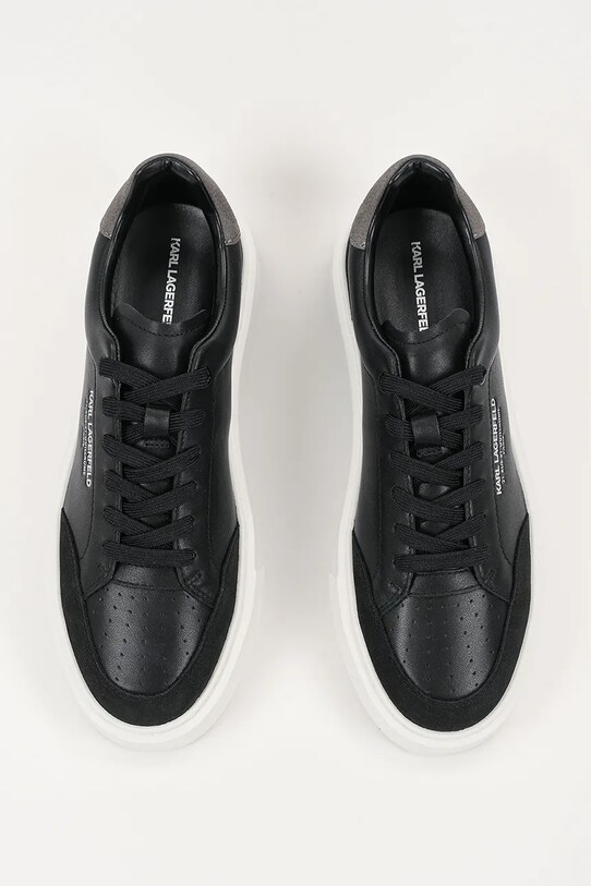 Karl Lagerfeld sneakersy skórzane MAXI KUP RSG czarny KL52241.300