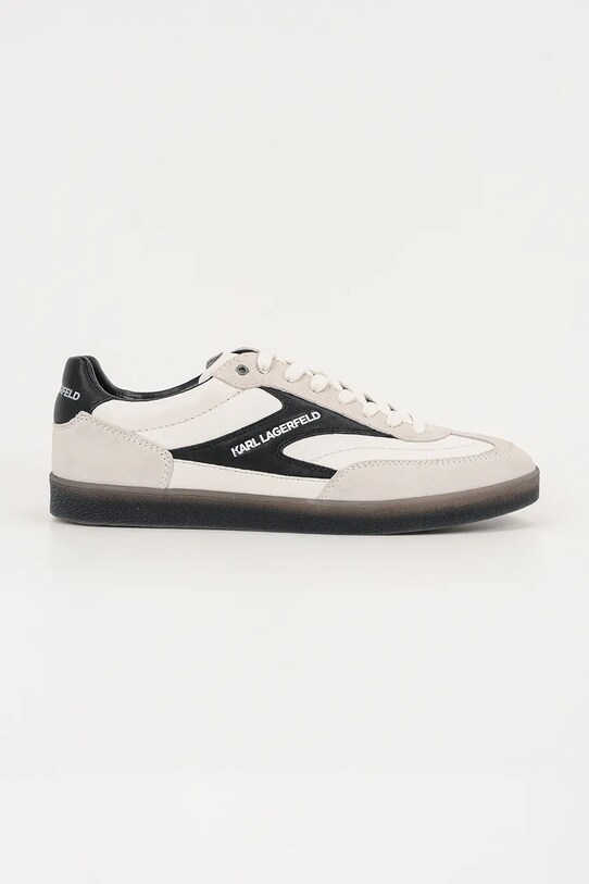 Karl Lagerfeld sneakersy skórzane KANDIDATE skóra zamszowa biały KL53855.310