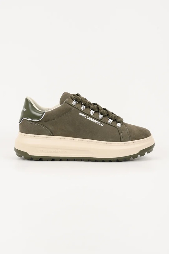 Karl Lagerfeld sneakersy skórzane KAPRI LUG niska zielony KL57545.2KK