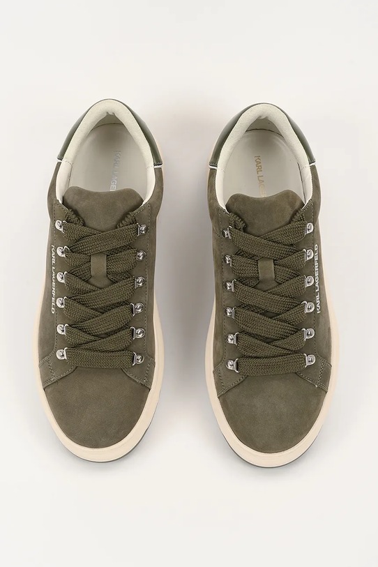 Karl Lagerfeld sneakersy skórzane KAPRI LUG zielony KL57545.2KK
