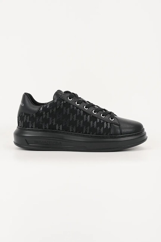 Karl Lagerfeld sneakersy skórzane KAPRI MENS tekstylny czarny KL52543.900