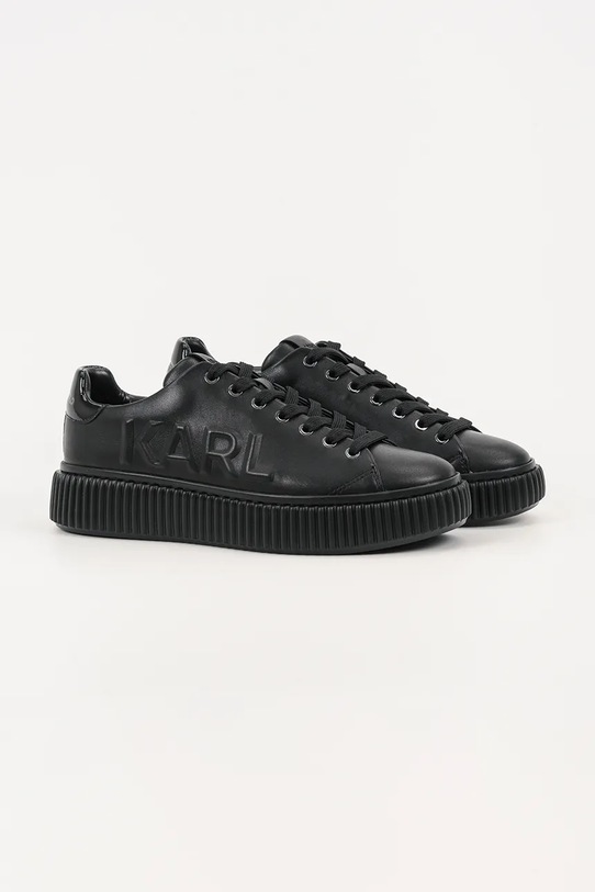 Karl Lagerfeld sneakersy skórzane KAPRIKA KL24225.000 czarny AW25