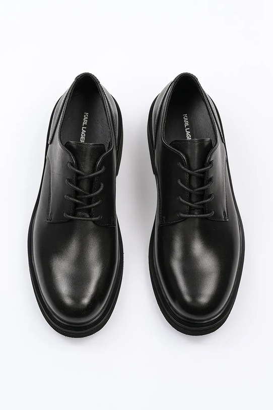 Karl Lagerfeld półbuty skórzane KINGSTON czarny KL12225.000