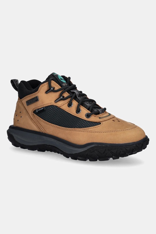 Timberland trapery skórzane Timbercush Motion 7 Mid tekstylny brązowy TB0A2NDCEM51