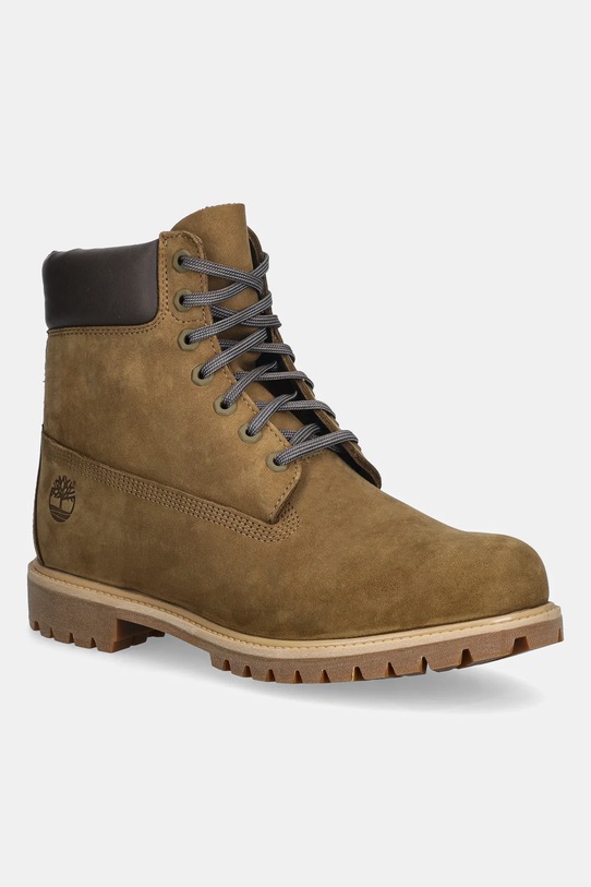 Timberland trapery nubukowe Premium 6 Inch Lace Up Waterproof nieocieplane zielony TB0A2P6WA5D1