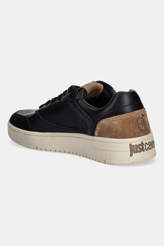 Obuwie Just Cavalli sneakersy skórzane 79QA3SM8ZPB67899 czarny