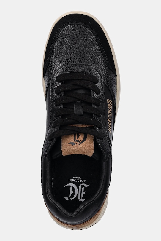 Δερμάτινα αθλητικά παπούτσια Just Cavalli μαύρο 79QA3SM8ZPB67899